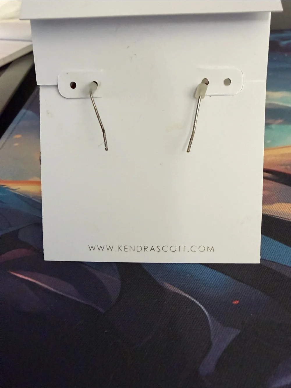 🌻Kendra Scott Faceted Slate Gray Elle-Style Drop Earrings - Picture 6 of 6